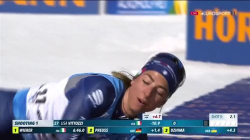 Lisa vittozzi torna sul podio. e' terza nella sprint di nove mesto