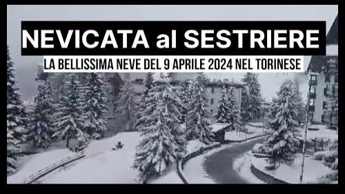 NEVE al SESTRIERE, spettacolare nevicata primaverile del 9 Aprile sulle piste della Via Lattea!