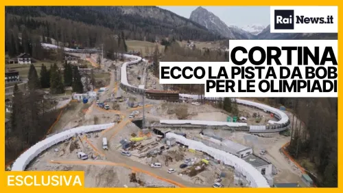 Cortina, ecco in anteprima la pista da bob di Cortina per le Olimpiadi
