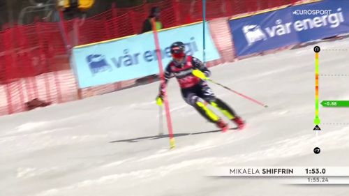 Mikaela shiffrin imbattibile in slalom. il video della 2^ manche di hafjell per il 9° sigillo tra i pali stretti