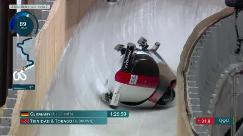 Trinidad & Tobago fuori dai giochi nel bob a 4, il team Brown si ribalta nella seconda run: rivivi il momento alle Olimpiadi di Milano-Cortina 2026