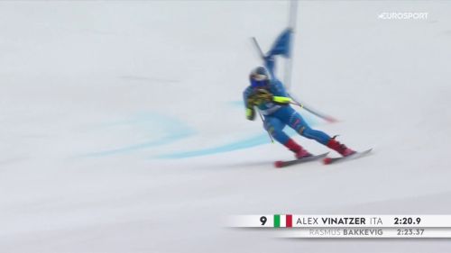 Alex vinatzer piatto anche nell'ultimo gigante: il video della sua seconda manche