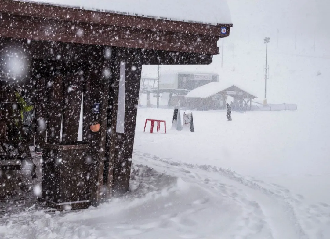 nevicata neve in corso