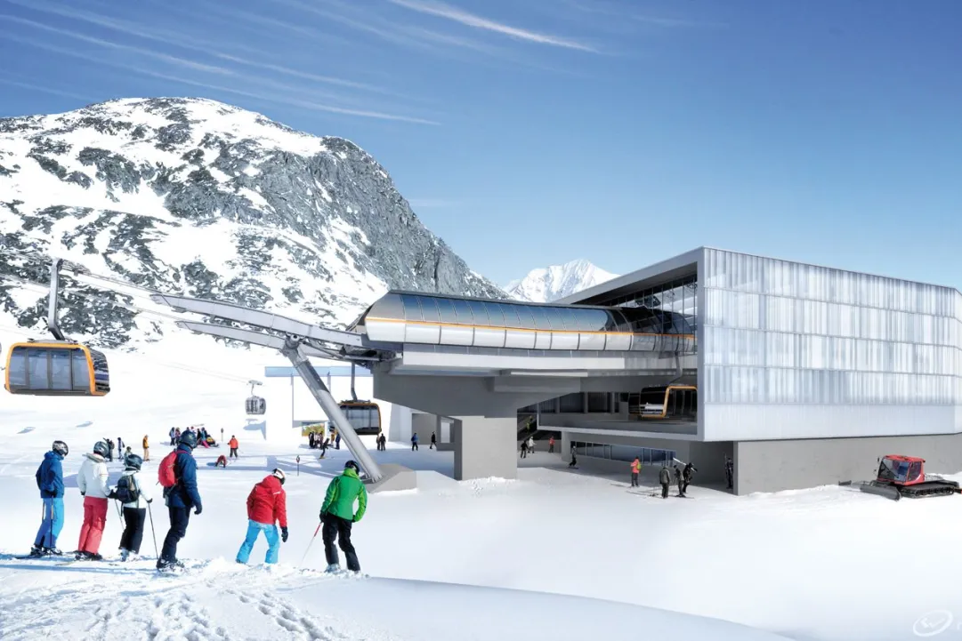 stubai glacier 3s eisgratbahn (stazione intermedia)