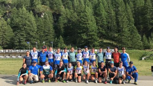 Gli azzurrini del biathlon in compagnia di Martin Fourcade