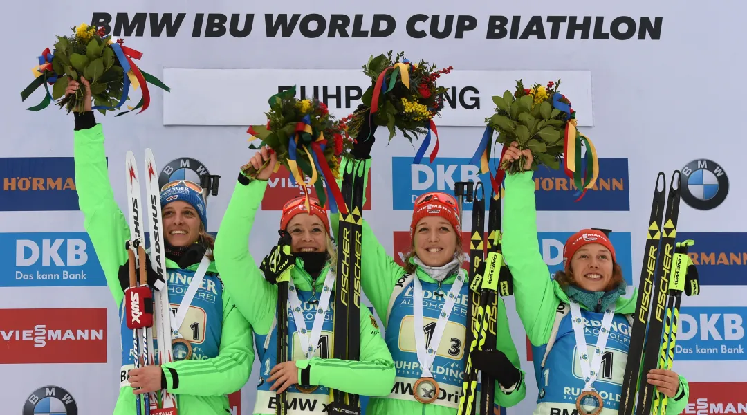 La Germania vince il braccio di ferro, sua la staffetta femminile di Ruhpolding