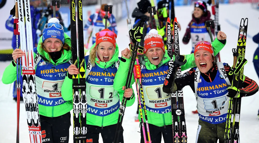 La Germania vince alla distanza la staffetta femminile dei Mondiali di Hochfilzen. Amaro 5° posto per l'Italia