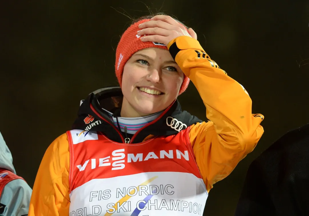 Carina Vogt realizza il back-to-back: a Falun vince l'oro iridato un anno dopo l'oro olimpico