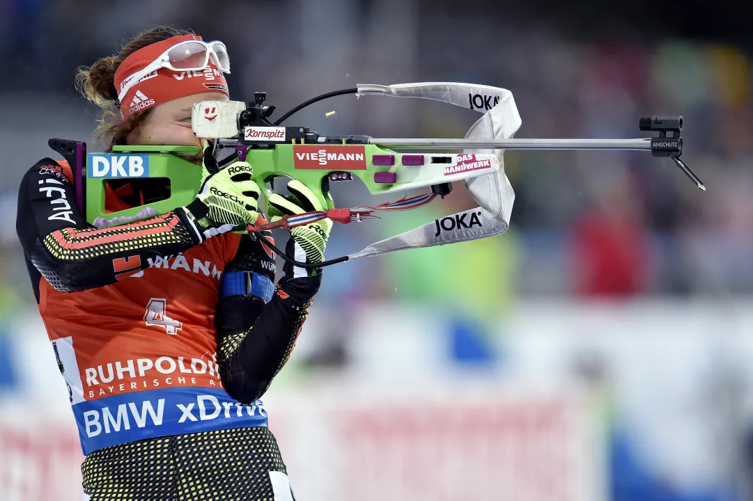 Assolo di Laura Dahlmeier nella mass start femminile di Ruhpolding