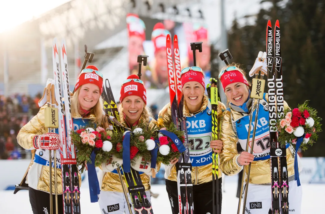 Trionfo della Norvegia padrona di casa nella staffetta femminile dei Mondiali. Italia solo settima