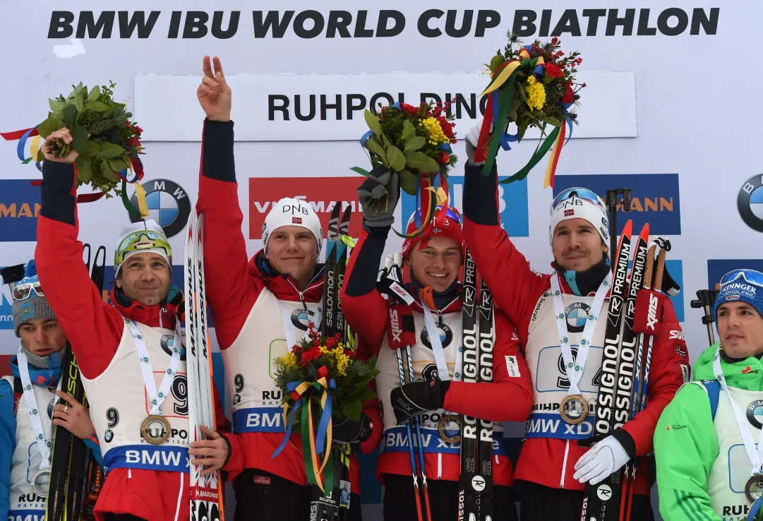 Finale da infarto nella staffetta maschile di Ruhpolding: la Norvegia brucia la Russia!