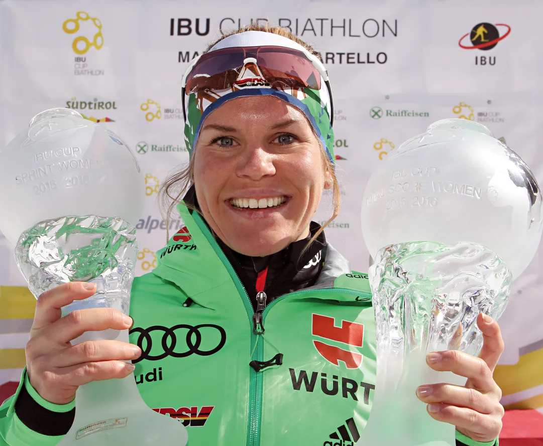 Nadine Horchler, quarta nella sprint della Val Martello, vince l'Ibu Cup femminile