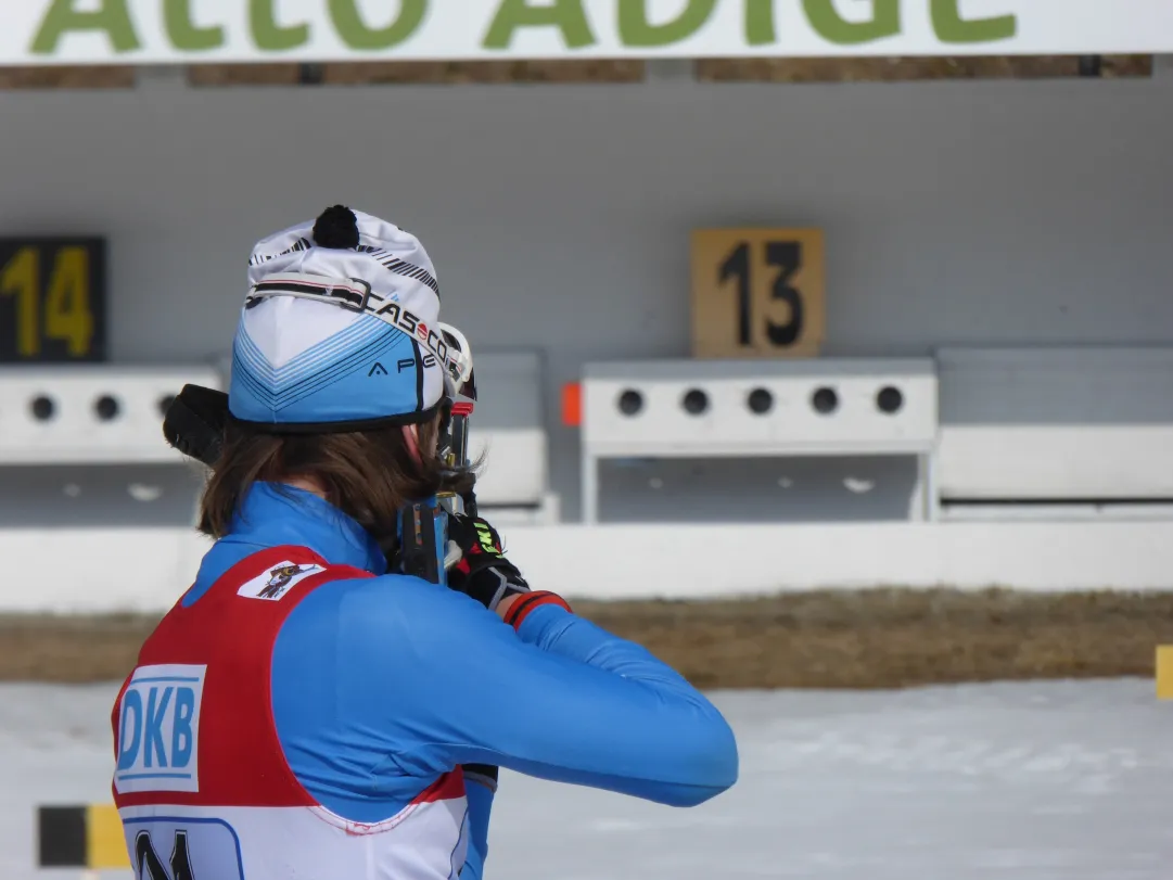 Pietro Dutto e Alexia Runggaldier vincono le sprint 8 colpi di Anterselva. Michela Carrara vince la Coppa Italia giovani