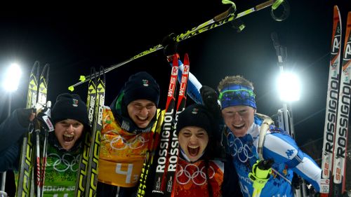 Wierer, Oberhofer, Windisch, Hofer: Italia bronzo! Bjørndalen record nei Giochi invernali