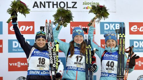 Dorothea Wierer 2^ nella sprint di Anterselva vinta da Olga Podchufarova