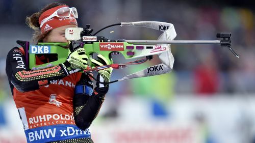 Assolo di Laura Dahlmeier nella mass start femminile di Ruhpolding