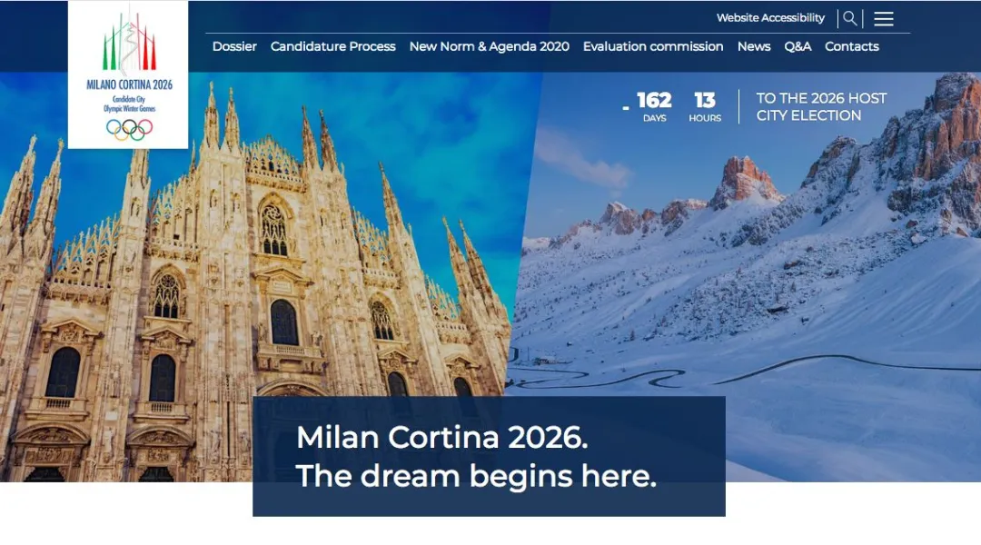 On-line il sito della candidatura italiana Cortina-Milano 2026