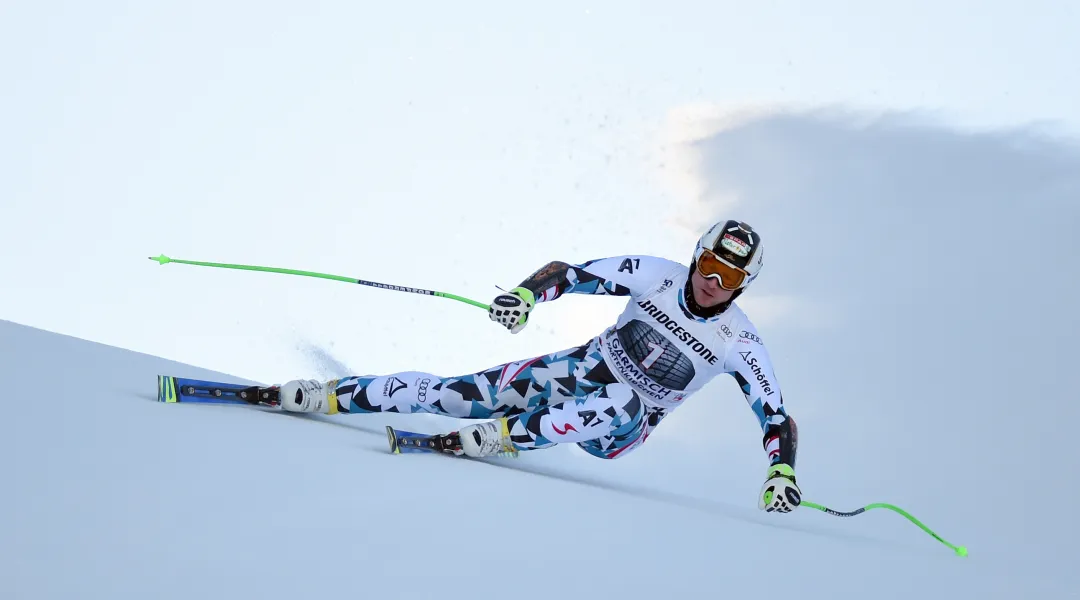 Hannes Reichelt vince la seconda Discesa di Garmisch-Partenkirchen, Peter Fill di nuovo sul podio, è secondo!