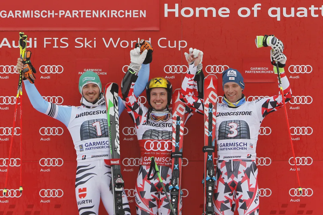 Gigante di Garmisch-Partenkirchen: gli ori mondiali dei più grandi ed il distacco da record di Hirscher