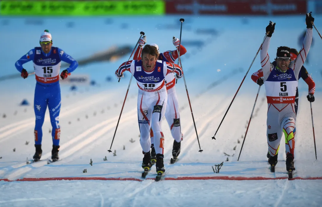 Petter Northug vince al fotofinish l’oro nella Sprint mondiale di Falun