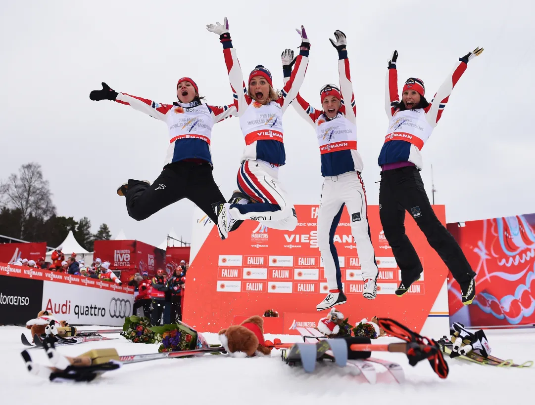 Le dichiarazioni delle medagliate della Staffetta 4x5 Km femminile. Bjørgen: “Merito anche delle compagne a casa”