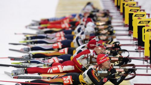 La presentazione della Coppa del Mondo di biathlon di... 10 anni fa