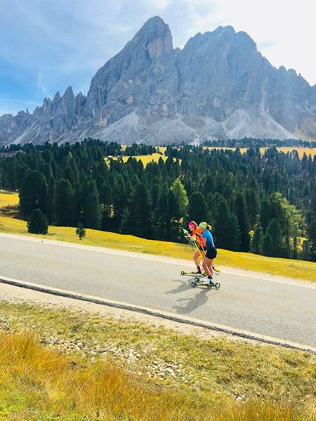 Laura Dahlmeier in allenamento sulle Dolomiti