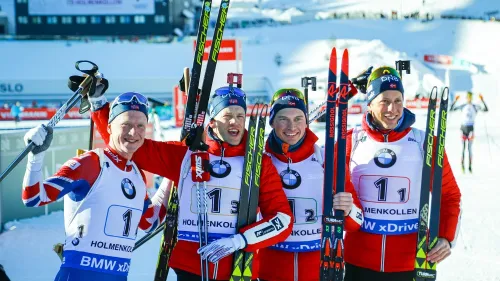 La Norvegia vince per dispersione la staffetta maschile di Oslo-Holmenkollen