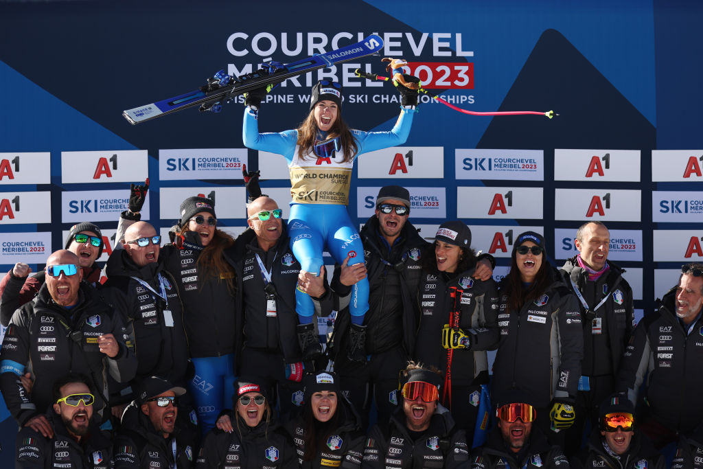 Al giro di boa dei mondiali di Courchevel-Méribel il Gioco dei Podi by Völkl ha un solo padrone