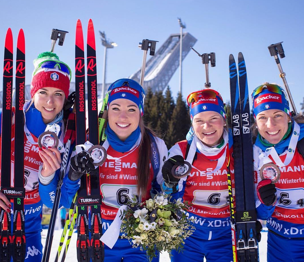 Azzurre sul podio nella staffetta femminile di Oslo