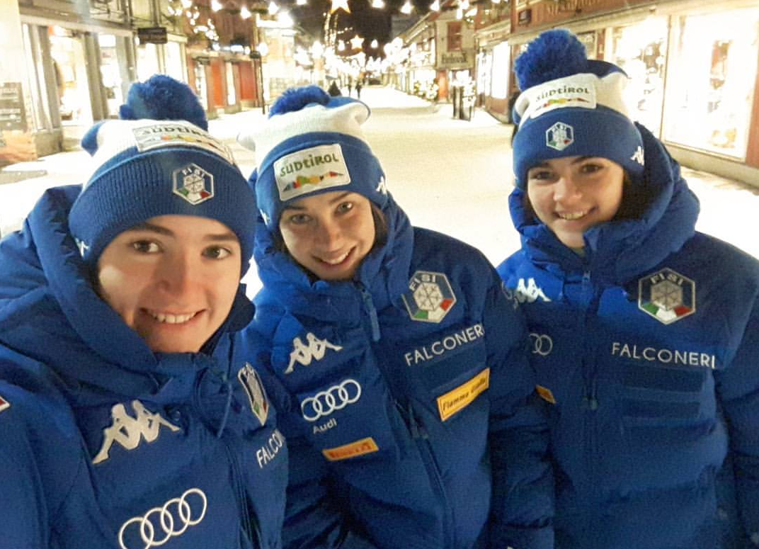 Sorelle Malsiner in allenamento a Oberstdorf