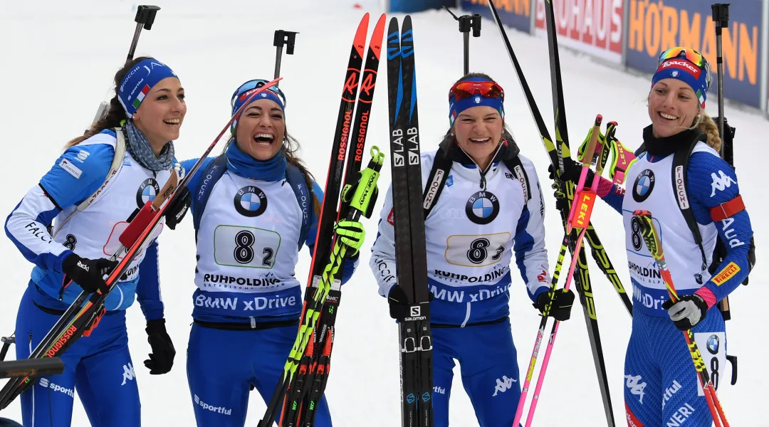 Una meravigliosa Italia è seconda alle spalle della Germania nella staffetta femminile di Ruhpolding