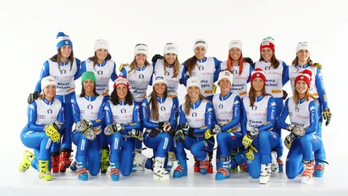 L'Italia femminile di Coppa del Mondo al gran completo allo Stelvio