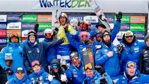 Gli azzurri del parallelo di Coppa del Mondo e Coppa Europa allo Stelvio