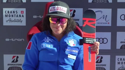 Federica Brignone in testa alla discesa valida per la combinata di Crans-Montana!