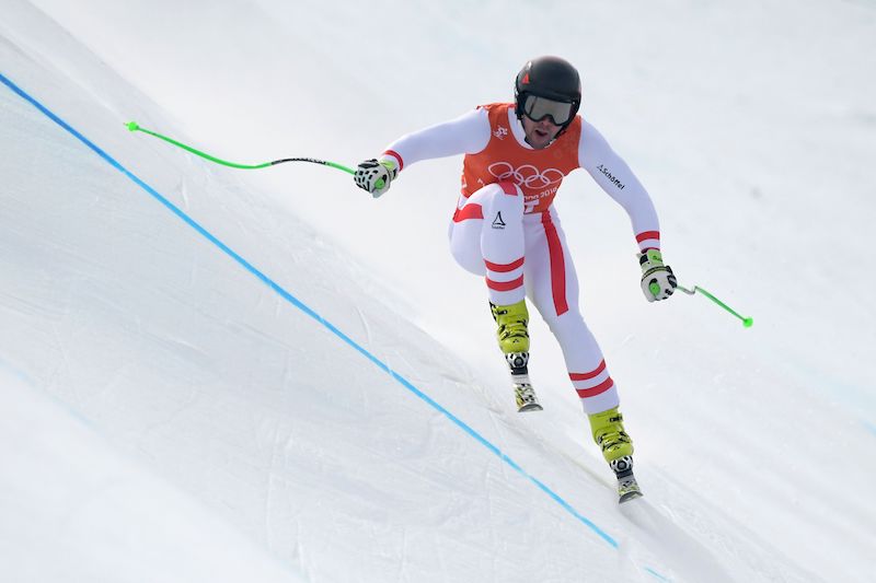 Vincent Kriechmayr davanti nell'ultima prova della discesa di PyeongChang