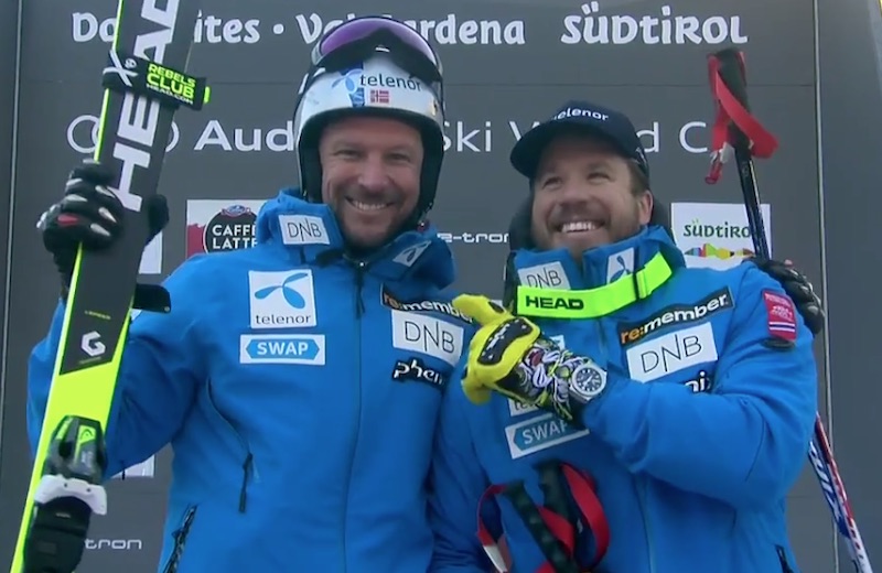 Aksel Lund Svindal beffa per 5 centesimi Christof Innerhofer nel superG della Val Gardena