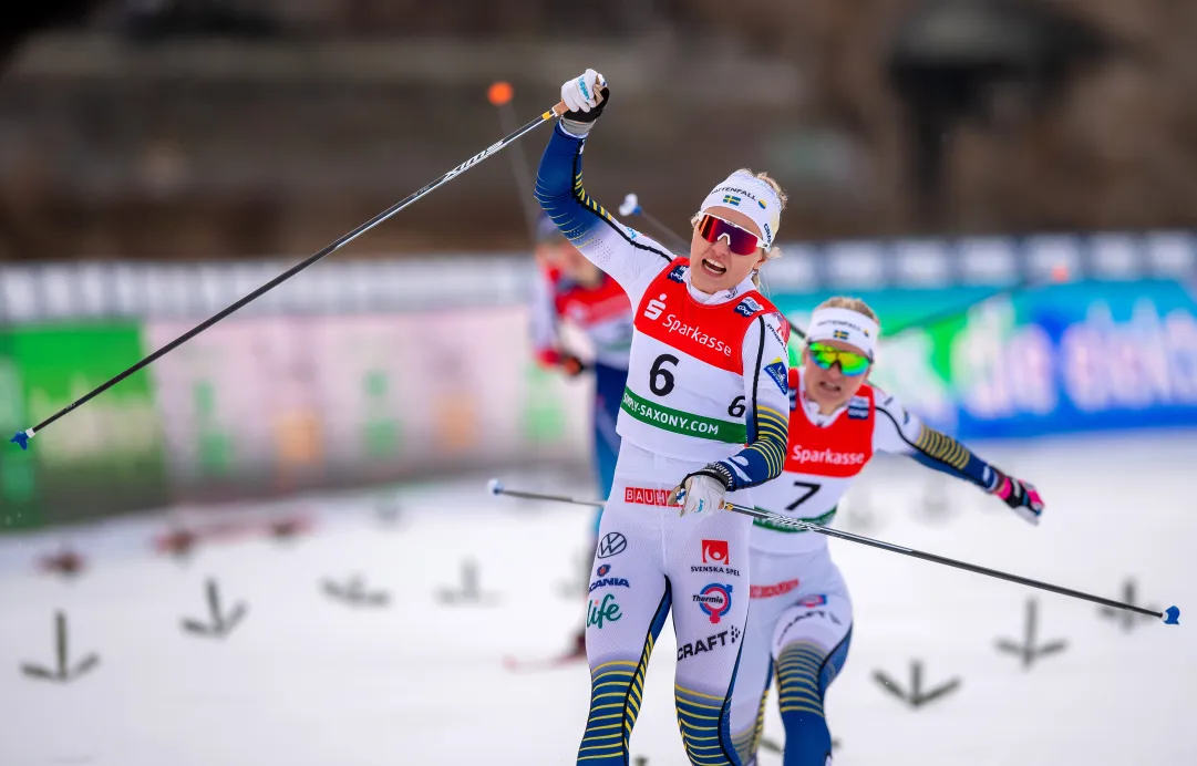 Ancora Svahn! La svedese bissa il successo di ieri vincendo la prova skiathlon della Val Mustiar