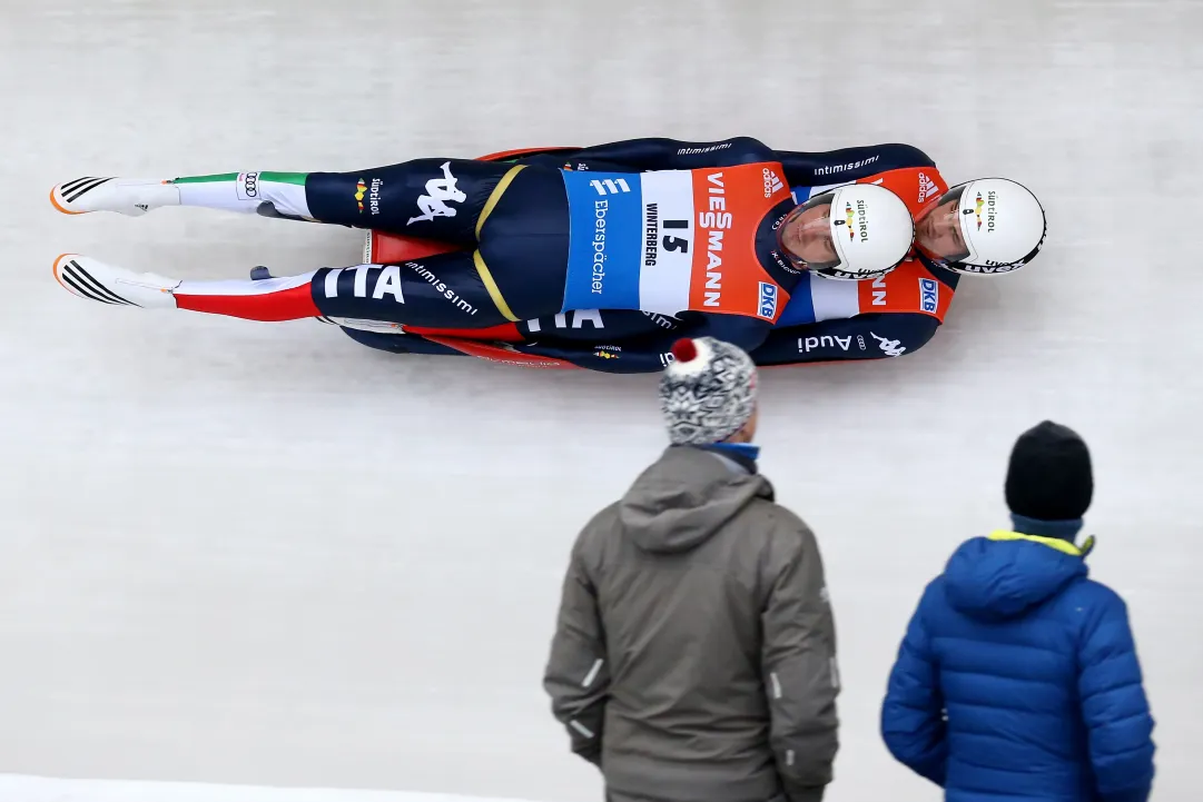 Sprint slittino: Rieder e Rastner ottengono un bel 3° posto nel doppio maschile ad Igls