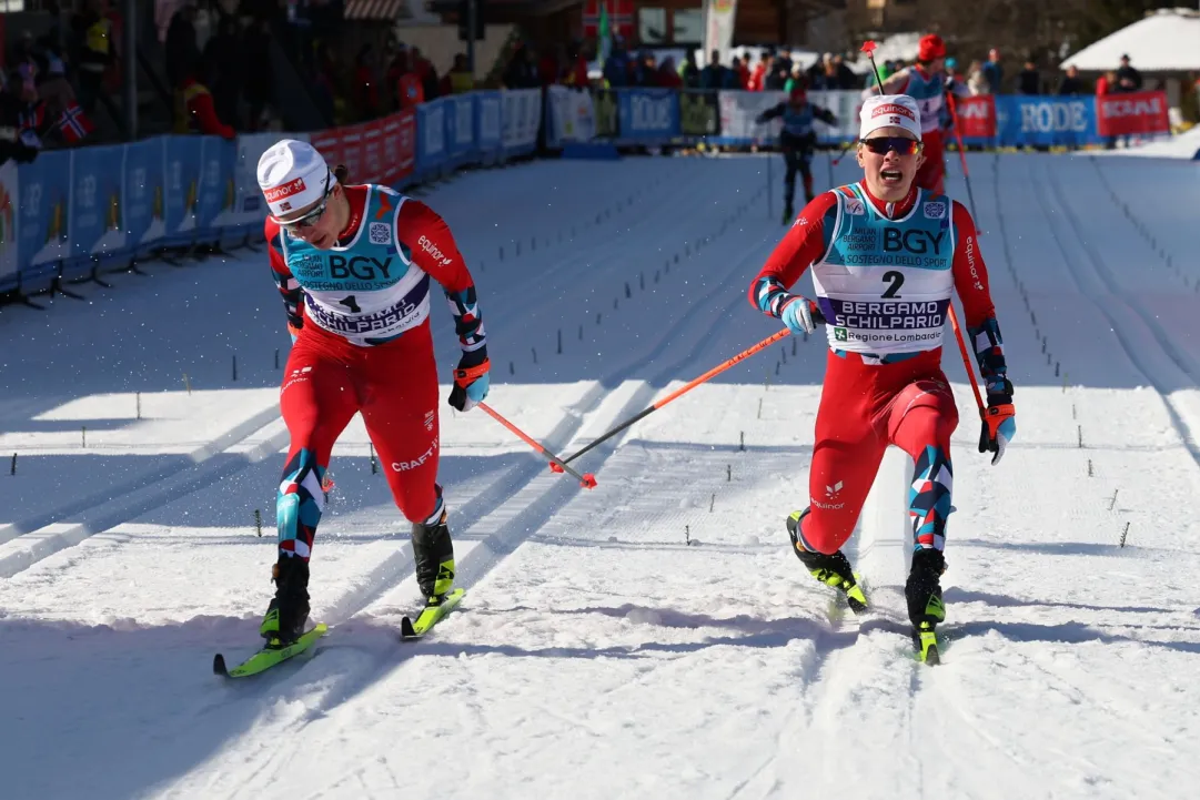 I Mondiali giovanili di Schilpario si aprono nel segno della Norvegia: oro per Hoelsveen e Skari nella sprint TC jr.