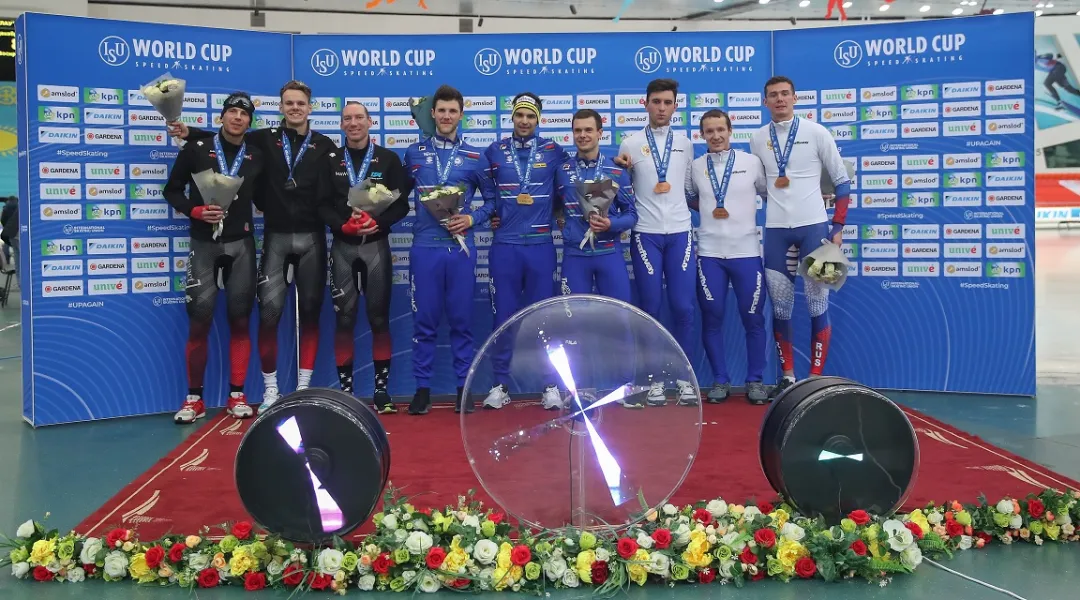 Altri sorrisi dallo speed skating azzurro con il trionfo dei ragazzi del Team Pursuit in Kazakistan