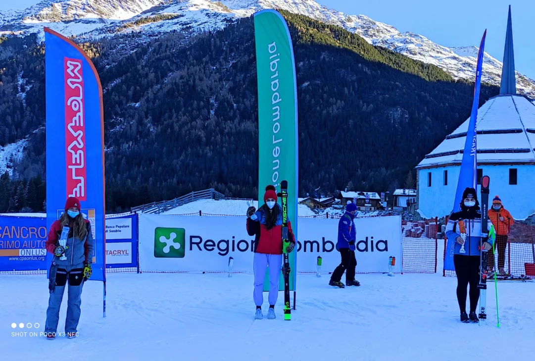 A Santa Caterina Valfurva il successo di Giulia Currado Vietti in gigante, podio per Alberto Cellie