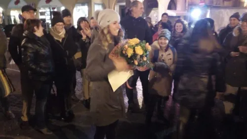 Borgo San Dalmazzo in festa per Marta Bassino: 200 persone hanno accolto l'azzurra dopo la prima vittoria