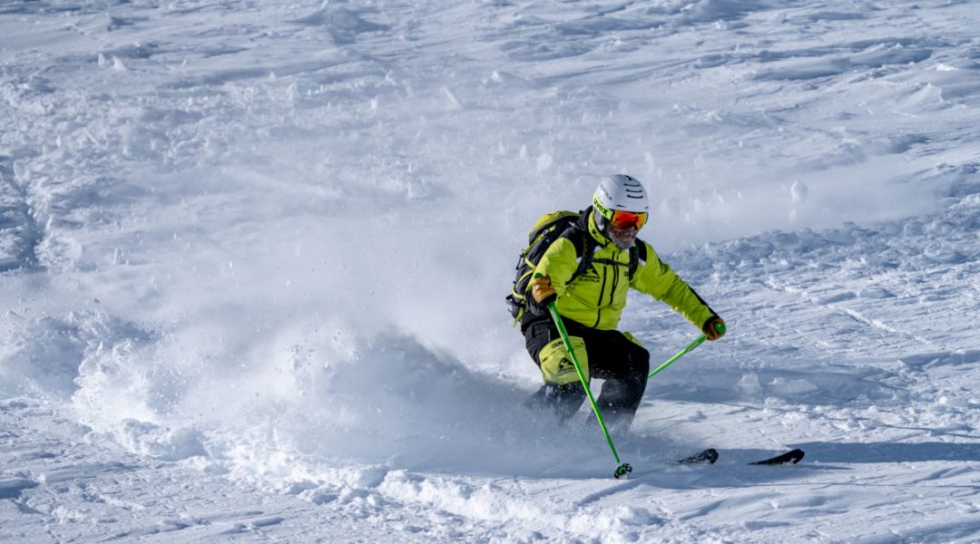 Franz Carrara al test di Skitrab NEVE 93 (2025)