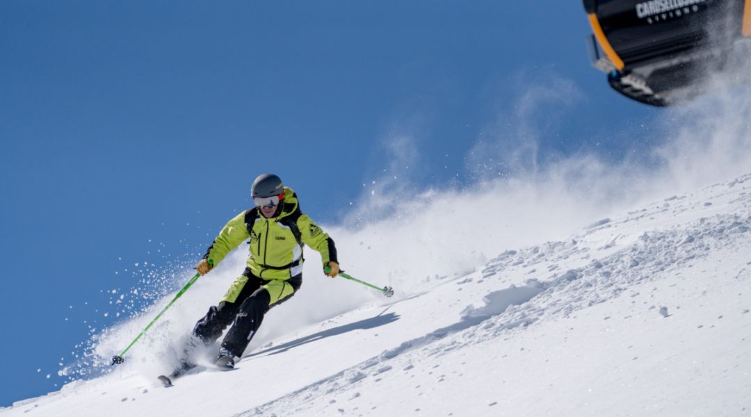 Andrea Ferrari al test di Skitrab NEVE 93 (2025)