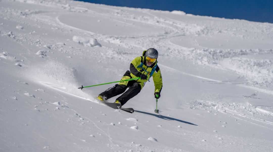 Davide Mazzucchelli al test di Skitrab NEVE 93 (2025)