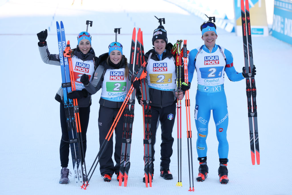 Biathlon: la staffetta mista italiana è una garanzia! I 4 moschettieri sempre sul podio