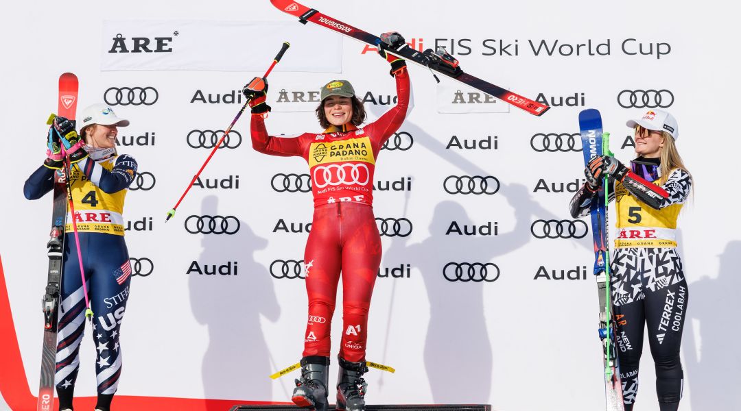 Dieci anni dopo Eva-Maria Brem è festa austriaca in gigante. Scheib, te la sei meritata: