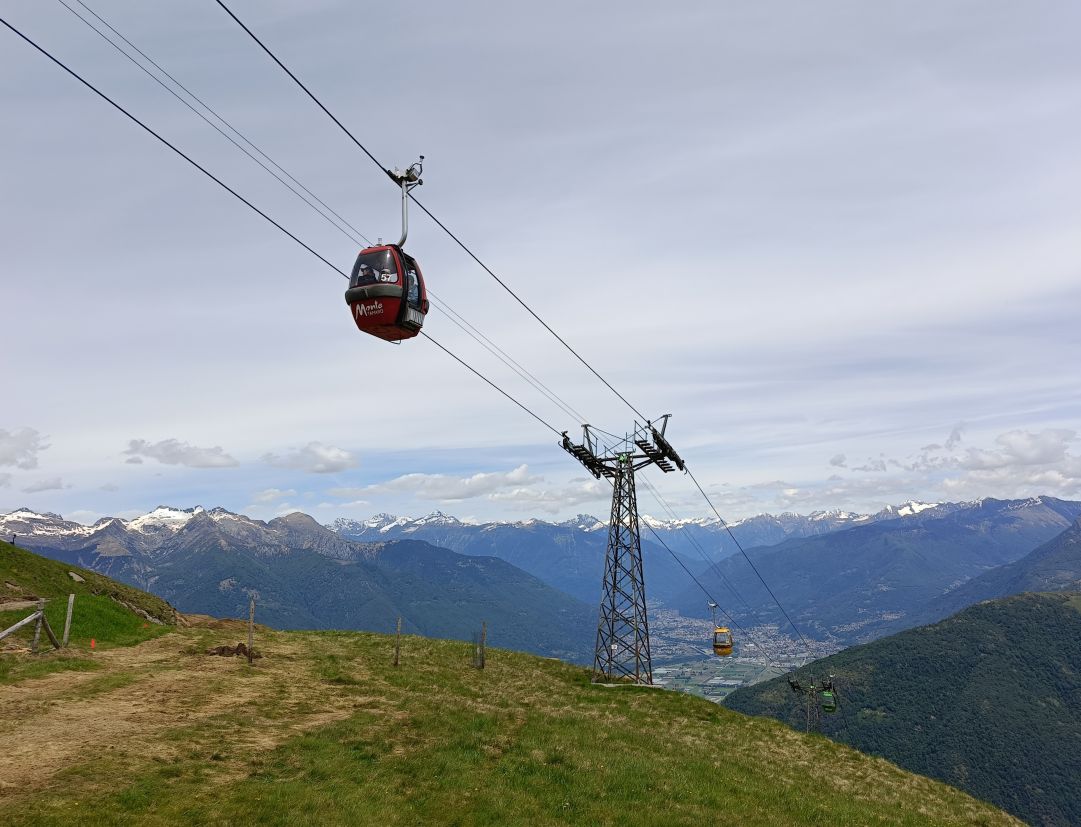 L'attuale cabinovia Rivera - Monte Tamaro