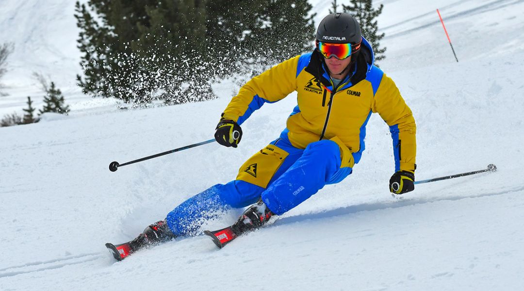 Riccardo Nardelli al test di Nordica Dobermann SLR RB Piston (2020)